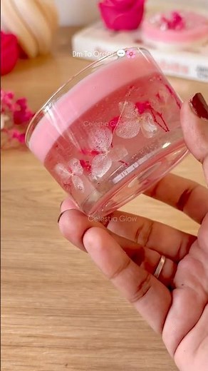 How to Make a Two-Layer Floral Candle | Pink Serenity Gel Wax Tutorial 🕯️