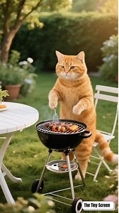 🔥 Meet the BBQ Cat — just trying to grill in peace… until a fly crashes the party! 🐾🪰 Who wins this backyard battle: the Cat or the Fly? 😂 #FunnyCats #bbq #Cat #catvsfly #catcomedy #animalhumor #reelsfbシ | Orange Cat - Animated Animal Stories