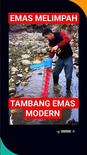 ALAT TAMBANG EMAS MODERN #emas #emaspelaburan #emasmurni #tambang #dulang #logammulia #shorts