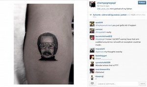 Drake Gets Tattoo Portrait Of His Father