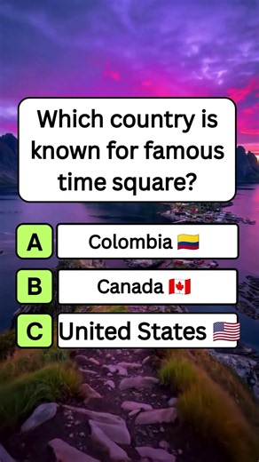 Which Country is known for Famous Time Square? #shorts #usa #quiz