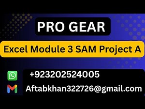 Pro Gear Excel Module 3 SAM Project A