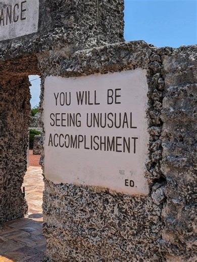 Coral Castle, located in Homestead, Florida, is a unique structure built by a single man named Edward Leedskalnin. The history begins in the early 20th century when Leedskalnin, a Latvian immigrant, fell in love with a young girl named Agnes. The two planned to marry, but that did not happen. Heartbroken, he decided to create a monument to his lost love. The official story, as told by Leedskalnin, is that he was rebuffed by his young sweetheart. When his beloved, Agnes Scuffs, refused to marry h