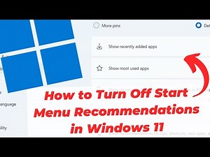 How to Turn Off Start Menu Recommendations in Windows 11
