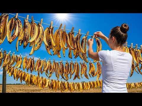GREAT IDEA! Many people don’t know that sun-dried banana peels are a hidden treasure 😱
