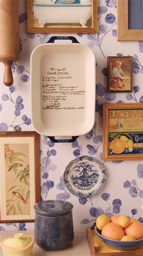 Honor your grandmother's, mother's, or loved one's recipe by transferring their writing onto a pie plate or other dishware. Learn how to make your own personalized keepsake: bit.ly/4bq9cGE | Martha Stewart