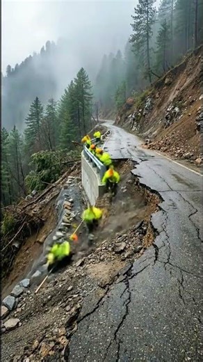 When the Mountain Started Moving… This Road Had Seconds Left