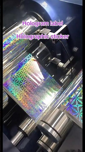 The process of making holographic stickers#printing #label