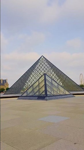 Louvre Museum Paris 🇫🇷 | The Iconic Pyramid & Louvre Palace in 4K #shorts #paris