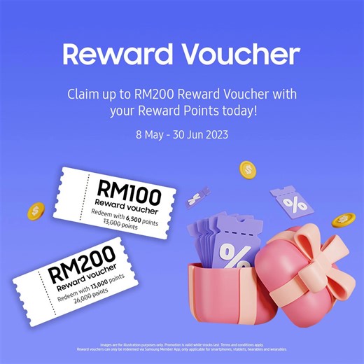 Use your Reward Points to redeem vouchers at 50% off. Redeem on...