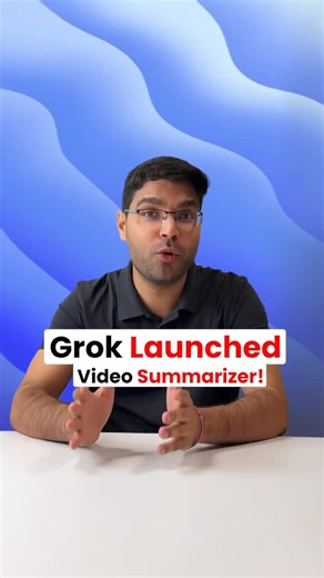 AI for Everyone | Aditya on Instagram: "Grok Can Summarize Any Video in Seconds. #AItools #google #reel #virals #chatgpt #aiforeveryone #viral #video"