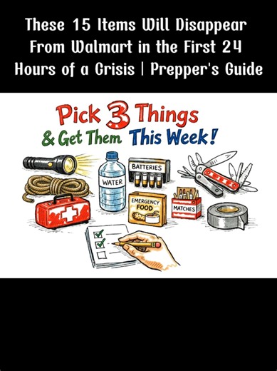 These 15 Items Will Disappear From Walmart In The First 24 Hours Of A Crisis | Prepper's Guide #survival #selfdefense #survivalskills #prepper #survivaltips