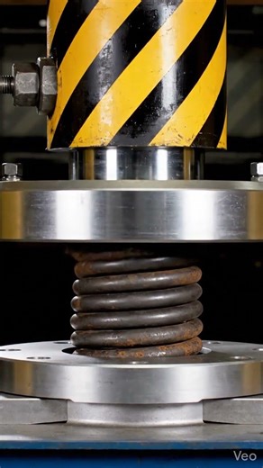 Hydraulic Press vs Iron Spring – Ultimate Crush Test#hydraulicpress #satisfying #oddlysatisfying