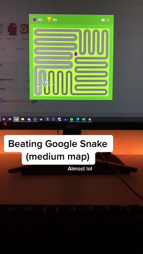 Beating Google Snake (Medium Map) - Watch till the end for proof!