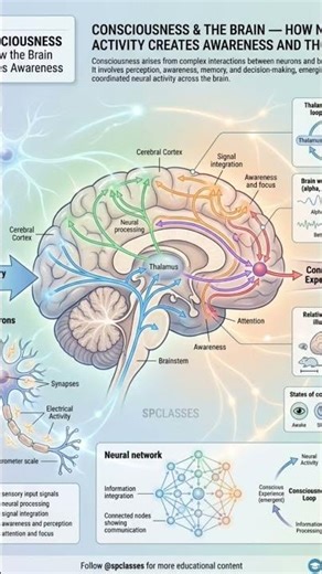 Consciousness & The Brain 🧠✨ Consciousness is our awareness of ourselves and the world around us.