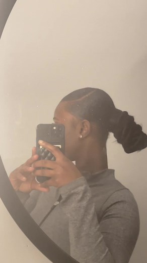 Trying to do more with my natural hair #fypシ #naturalhair #foryoupage #ninjabun #4chair