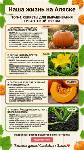🎃ТЫКВА: ТОП-4 Подкормки для Огромного УРОЖАЯ🎃