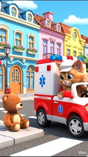 Cartoons for Kids 🚑🐱 | Cute Billi Driving Ambulance | Rescue Fun for Children #cartoon