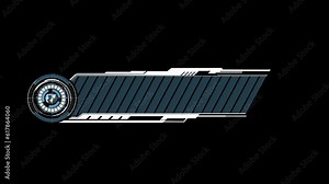 Futuristic user interface with HUD and infographic elements. Looped motion virtual technology background. Intelligent head-up display dashboard for business, games, motion design, web and app.