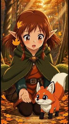 AUTUMN ELF 🍁🦊 | First Friend in the Fallen Leaves