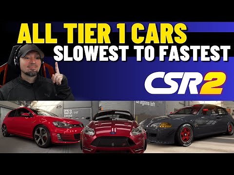 CSR2 All Tier 1 Cars Ranked From Slowest to Fastest