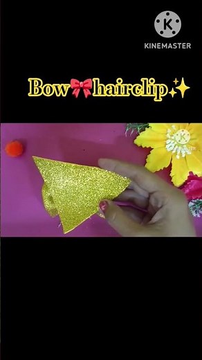 Bow hairclip 🎀 diy| How to make bow hairclip|‪@anshudiyandcraft‬