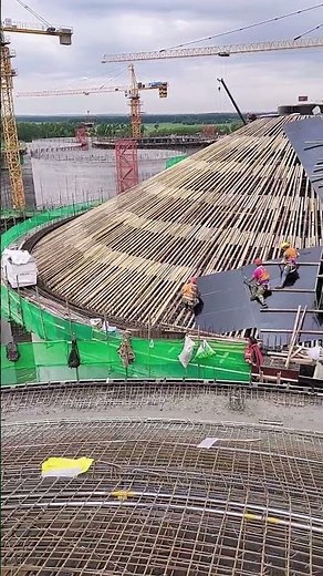 Build the conical roof and set up the formwork