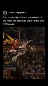 During a major freestyle motocross event, Maikel Melero pulled off a stunt that left the crowd and fellow riders stunned. As he launched into the air, Melero executed a flawless combination that pushed the boundaries of the sport. His trick was a mix of height, control, and creativity, showing why he’s considered one of the most innovative riders in FMX history. The precision of the landing and the risk involved made it one of the most memorable moments in freestyle motocross. | History In Pictu