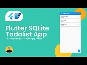 02 Create a Project and Setting Up AppBar- Flutter Sqflite TodoList App Tutorial