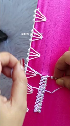 Elegant cute stitch quick & easy embroidery basic design #youtube #shortsvideo #embrodering