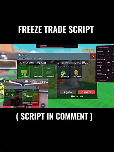 SCRIPT IN COMMENT #roblox #sab #stealabrainrot