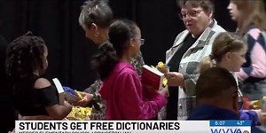 Mercer Elementary students receive dictionaries as part of “The Dictionary Project”