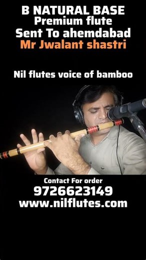 B Natural Base Premium Flute Sent to Ahmedabad | Handmade Bamboo Flute by Nil Flutes