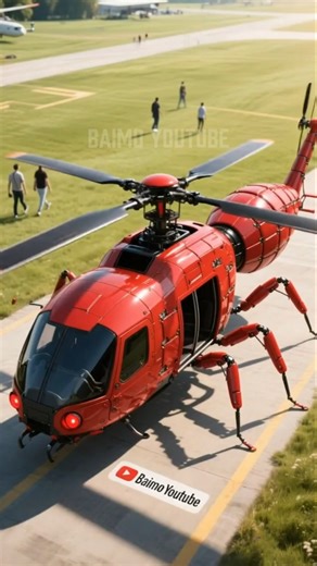 Unique Red Ant Helicopter #aeroplane #airplane #usa #usaaviation #usmilitary #helicopter #volocopter
