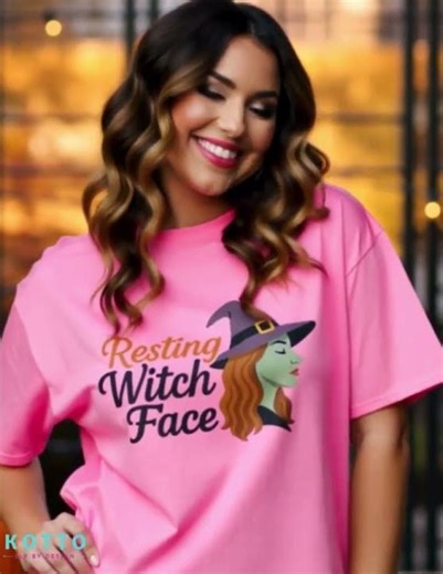 Serving looks… with a little magic ✨💜 #customapparel #halloween #shopkotto