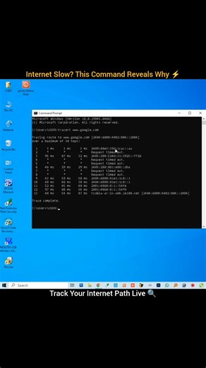 Tracert www.google.com | Track Internet Route & Fix Network Issues | Computer Tips & Tricks 👉 Subscribe for Exclusive Commands & Guides: https://www.facebook.com/61583245448884/subscribe/ In this video, you will learn how to use the Windows command `tracert www.google.com` to trace the exact path your internet connection takes from your PC to a website. This powerful network diagnostic tool helps you identify where internet delays, packet loss, or connection failures occur. It is widely used by
