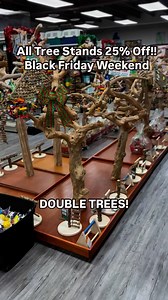 Don’t miss this opportunity to save BIG on ALL tree stands!! This weekend only! The Double Trees are freaking AWESOME!!!!! And we are all obsessed with the Tiny Trees 🤣 Come in this Saturday or Sunday before we sell out! #parrotstars #blackfriday #parrotstand #birdstand #treestand #javawoodtreestand #parrottreestand #birdtreestand #smallbusiness #supportsmallbusiness #smallbusinesssaturday | Parrot Stars