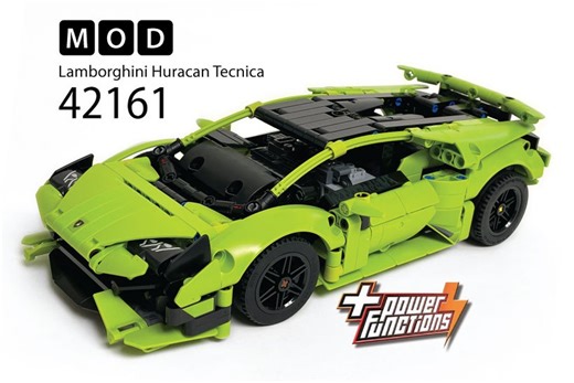 LEGO MOC-202459 42161 Lamborghini Huracan Tecnica RC MOD for Power Function Motors (Technic 2024)