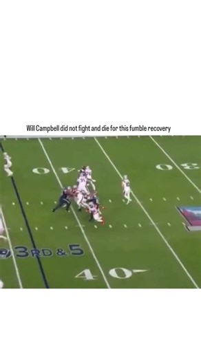 sports.decodee_ on Instagram: "- The post shares a video clip from Super Bowl LX on 8 February 2026, capturing New England Patriots quarterback Drake Maye's fumble on third-and-five against the Seattle Seahawks, with left tackle Will Campbell visibly hesitating in recovery efforts, enabling the defence to secure possession and contribute to a scoreless first quarter. - Hurley's caption employs hyperbolic wartime imagery to lambast Campbell's apparent lack of urgency, tapping into widespread Patr