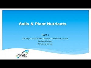 Soils & Plant Nutrients Part 1