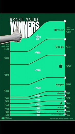 Brand Value Winners / #comparison #statistics #graphics #spending #data #datascience