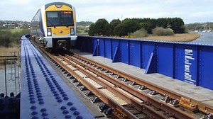 Happy 100th birthday to the Bann Bridge! The bridge connects Coleraine & Derry~Londonderry with 32 trains crossing the River Bann daily. It also facilitates the passage of vessels between Coleraine Harbour & the River Bann Estuary, opening up to 21 times per month. 🎈 🎊 | Translink