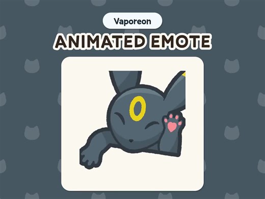 Pokemon Umbreon Animated Emote | Twitch, Discord, Youtube - Etsy UK