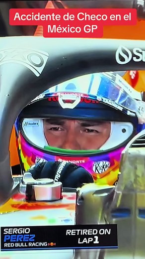 Accidente de Checo en el GP de México