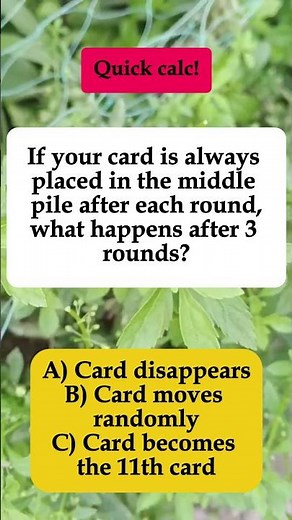 🃏 21 Cards, 3 Columns – Your Card Always in Middle Pile – After 3 Rounds? #shorts #math #iqvistax