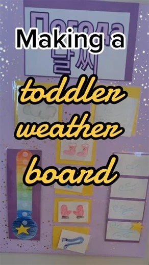 Maria And Montessori | Activity Ideas | Montessori Explained on Instagram: "How to make a toddler weather board for your playroom! This is a great way to start that connection between the concrete and abstract! It is also a great way to help your child start to make the connection between weather and weather appropriate clothing. Which won't necessarily eliminate tantrums and big feelings around clothes, but is certainly a helpful tool to have! I'm not a crafty mom by any means but I just could