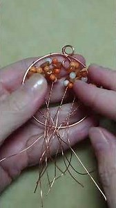 Making a Tree-of-life Pendant (Number 178) with Orange Riverstone, Carnelian and Moonstone Beads