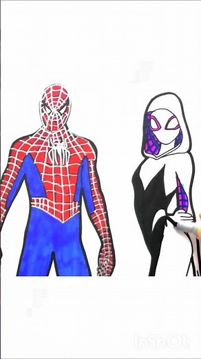 Draw and Color Spider-man 4 in reserve #spiderman #drawing #spiderman4 #shorts #coloring #art