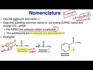 Amides: Nomenclaure & Properties