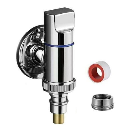 Washing Machine Faucets Quick Opening Angle Valve Brass Single Cold Wall Mounted Chrome Plated Cold Water Outlet Mop Pool Faucet - Walmart.ca